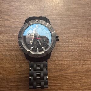 Invicta Silver and Black Smartwatch with Red and Blue Details